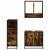 Set mobilier de baie, 3 piese, stejar fumuriu, lemn prelucrat GartenMobel Dekor