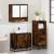 Set mobilier de baie, 3 piese, stejar fumuriu, lemn prelucrat GartenMobel Dekor
