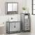 Set mobilier de baie, 3 piese, gri sonoma, lemn prelucrat GartenMobel Dekor