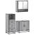 Set mobilier de baie, 3 piese, gri sonoma, lemn prelucrat GartenMobel Dekor