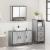 Set mobilier de baie, 3 piese, gri sonoma, lemn prelucrat GartenMobel Dekor
