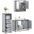 Set mobilier de baie, 3 piese, gri sonoma, lemn prelucrat GartenMobel Dekor