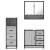 Set mobilier de baie, 3 piese, gri sonoma, lemn prelucrat GartenMobel Dekor