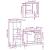 Set mobilier de baie, 3 piese, gri sonoma, lemn prelucrat GartenMobel Dekor
