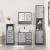 Set mobilier de baie, 3 piese, gri sonoma, lemn prelucrat GartenMobel Dekor