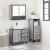 Set mobilier de baie, 3 piese, gri sonoma, lemn prelucrat GartenMobel Dekor