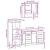Set mobilier de baie, 3 piese, stejar fumuriu, lemn prelucrat GartenMobel Dekor