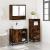 Set mobilier de baie, 3 piese, stejar fumuriu, lemn prelucrat GartenMobel Dekor
