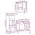 Set mobilier de baie, 3 piese, stejar fumuriu, lemn prelucrat GartenMobel Dekor