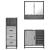 Set mobilier de baie, 3 piese, gri sonoma, lemn prelucrat GartenMobel Dekor