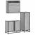 Set mobilier de baie, 3 piese, gri sonoma, lemn prelucrat GartenMobel Dekor