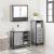 Set mobilier de baie, 3 piese, gri sonoma, lemn prelucrat GartenMobel Dekor