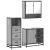 Set mobilier de baie, 3 piese, gri sonoma, lemn prelucrat GartenMobel Dekor