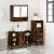 Set mobilier de baie, 3 piese, stejar fumuriu, lemn prelucrat GartenMobel Dekor