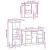 Set mobilier de baie, 3 piese, gri sonoma, lemn prelucrat GartenMobel Dekor