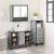 Set mobilier de baie, 3 piese, gri sonoma, lemn prelucrat GartenMobel Dekor
