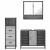 Set mobilier de baie, 3 piese, gri sonoma, lemn prelucrat GartenMobel Dekor