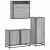 Set mobilier de baie, 3 piese, gri sonoma, lemn prelucrat GartenMobel Dekor