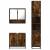 Set mobilier de baie, 3 piese, stejar fumuriu, lemn prelucrat GartenMobel Dekor