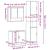 Set mobilier de baie, 3 piese, stejar fumuriu, lemn prelucrat GartenMobel Dekor