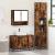 Set mobilier de baie, 3 piese, stejar fumuriu, lemn prelucrat GartenMobel Dekor