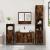 Set mobilier de baie, 3 piese, stejar fumuriu, lemn prelucrat GartenMobel Dekor