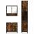 Set mobilier de baie, 3 piese, stejar fumuriu, lemn prelucrat GartenMobel Dekor