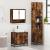 Set mobilier de baie, 3 piese, stejar fumuriu, lemn prelucrat GartenMobel Dekor
