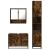 Set mobilier de baie, 3 piese, stejar fumuriu, lemn prelucrat GartenMobel Dekor