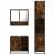 Set mobilier de baie, 3 piese, stejar fumuriu, lemn prelucrat GartenMobel Dekor