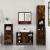 Set mobilier de baie, 3 piese, stejar fumuriu, lemn prelucrat GartenMobel Dekor