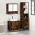Set mobilier de baie, 3 piese, stejar fumuriu, lemn prelucrat GartenMobel Dekor