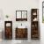 Set mobilier de baie, 3 piese, stejar fumuriu, lemn prelucrat GartenMobel Dekor