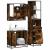 Set mobilier de baie, 3 piese, stejar fumuriu, lemn prelucrat GartenMobel Dekor