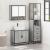 Set mobilier de baie, 3 piese, gri sonoma, lemn prelucrat GartenMobel Dekor