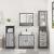 Set mobilier de baie, 3 piese, gri sonoma, lemn prelucrat GartenMobel Dekor