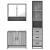 Set mobilier de baie, 3 piese, gri sonoma, lemn prelucrat GartenMobel Dekor