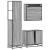 Set mobilier de baie, 3 piese, gri sonoma, lemn prelucrat GartenMobel Dekor