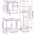 Set mobilier de baie, 3 piese, stejar fumuriu, lemn prelucrat GartenMobel Dekor