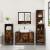 Set mobilier de baie, 3 piese, stejar fumuriu, lemn prelucrat GartenMobel Dekor