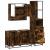 Set mobilier de baie, 3 piese, stejar fumuriu, lemn prelucrat GartenMobel Dekor