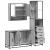 Set mobilier de baie, 3 piese, gri sonoma, lemn prelucrat GartenMobel Dekor