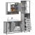 Set mobilier de baie, 3 piese, gri sonoma, lemn prelucrat GartenMobel Dekor