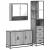 Set mobilier de baie, 3 piese, gri sonoma, lemn prelucrat GartenMobel Dekor