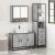 Set mobilier de baie, 3 piese, gri sonoma, lemn prelucrat GartenMobel Dekor