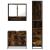 Set mobilier de baie, 3 piese, stejar fumuriu, lemn prelucrat GartenMobel Dekor