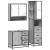 Set mobilier de baie, 3 piese, gri sonoma, lemn prelucrat GartenMobel Dekor