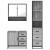 Set mobilier de baie, 3 piese, gri sonoma, lemn prelucrat GartenMobel Dekor