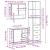 Set mobilier de baie, 3 piese, gri sonoma, lemn prelucrat GartenMobel Dekor