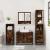 Set mobilier de baie, 3 piese, stejar fumuriu, lemn prelucrat GartenMobel Dekor